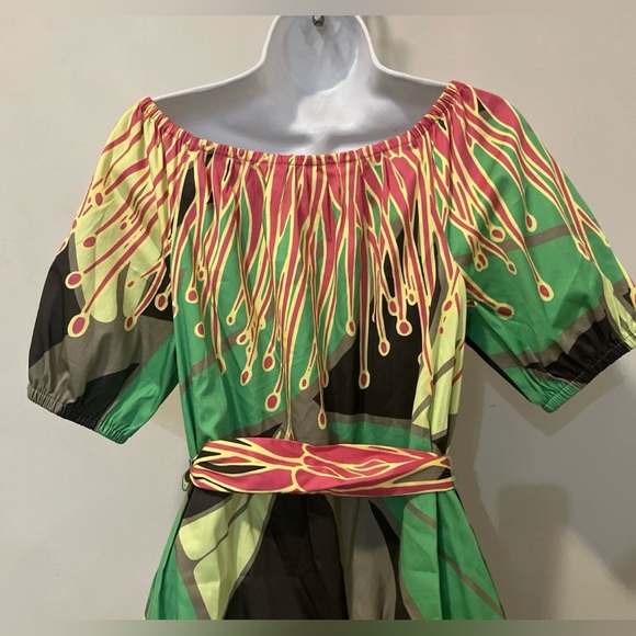 ETCETERA SENSATION Stretch Cotton Short Sleeve Long Dress w/Pockets M - Picture 7 of 12